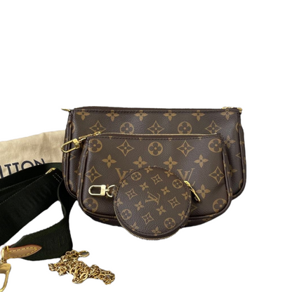 Louis-Vuitton Monogram Multi Pochette Accessoires Khaki GHW