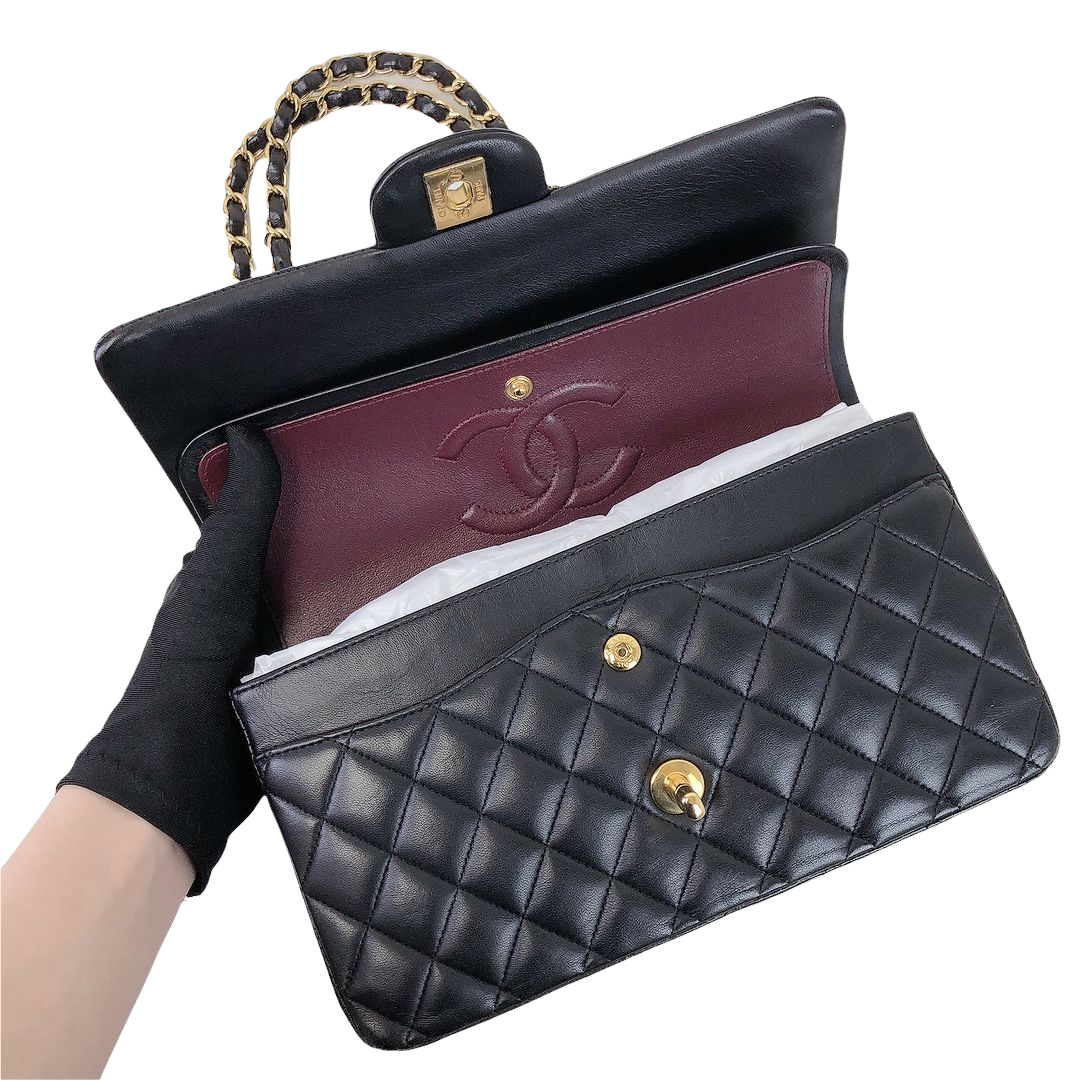 Classic Flap Black Medium Lambskin GHW