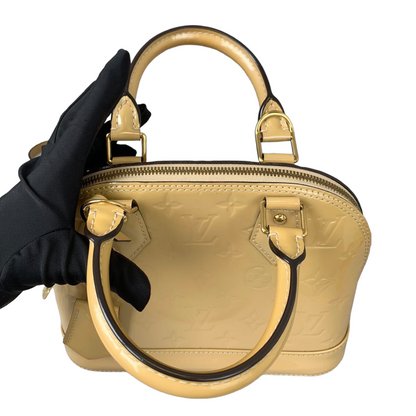 Louis-Vuitton Alma BB Vernis Beige GHW