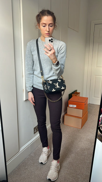 Louis Vuitton Multi Pochette Accessoires Black Beige Empreinte (RRP £2120)