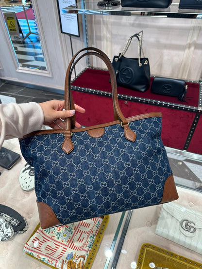 PreOrder Gucci GG denim shopping tote