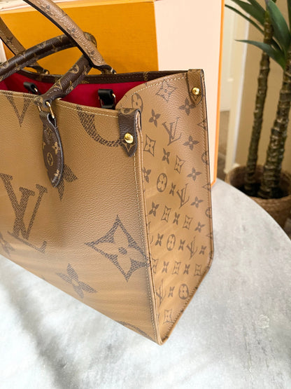 LOUIS VUITTON OnTheGo MM Monogram Reserve Canvas Tote Bag