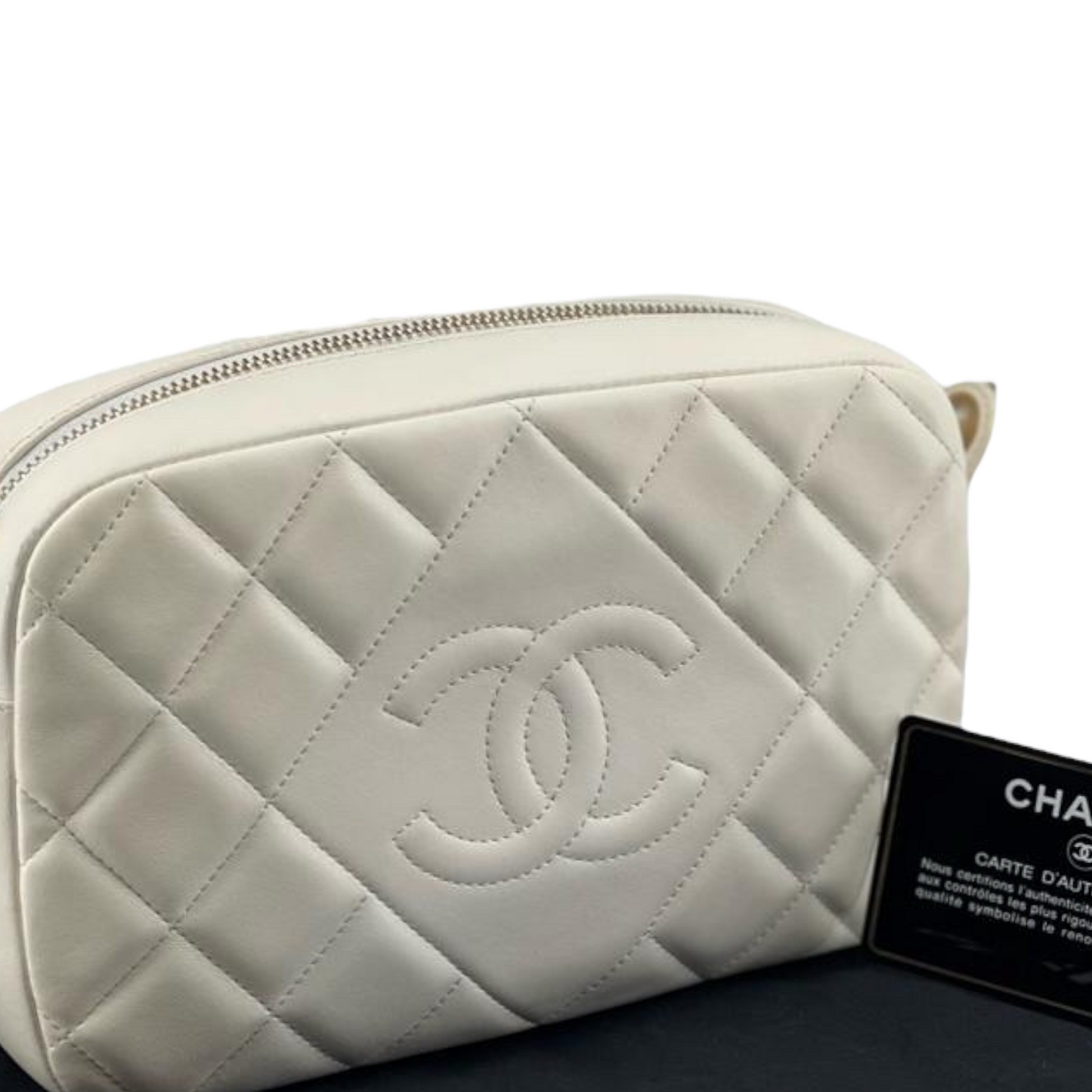 Matelasse Camera Bag White GHW