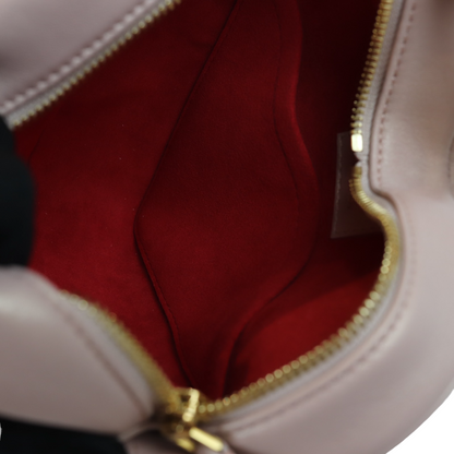 Louis-Vuitton Embossed Leather Sac Coeur Pink GHW