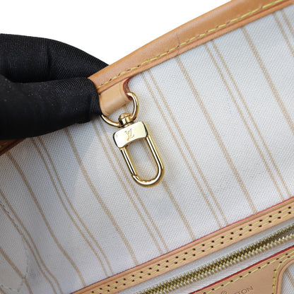 Louis-Vuitton Neverfull PM Damier Azure Canvas White GHW