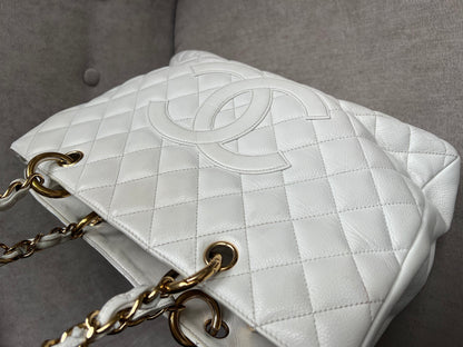 Chanel White Caviar Grand Shopper Tote (GST)
