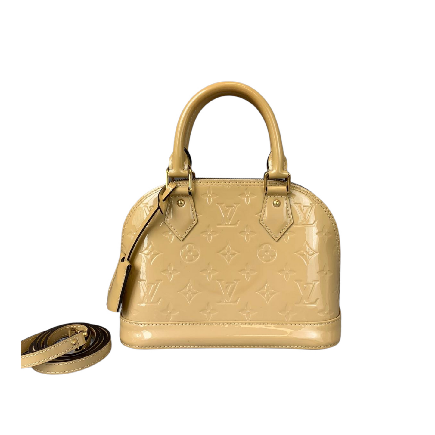 Louis-Vuitton Alma BB Vernis Beige GHW