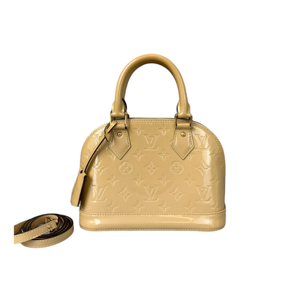 Louis-Vuitton Alma BB Vernis Beige GHW