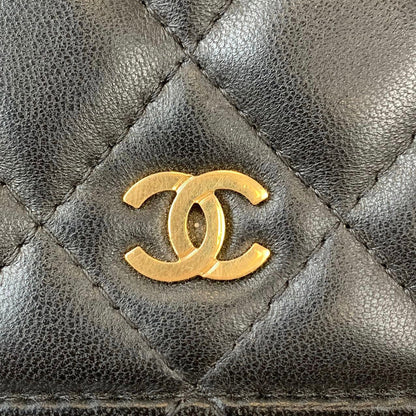 WOC Wallet on Chain Lambskin Black GHW