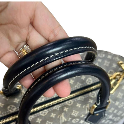 Louis-Vuitton Monogram Speedy Bandouliere 30 Blue