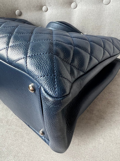 Chanel XL Dark Blue Caviar Grand Shopper Tote (GST)