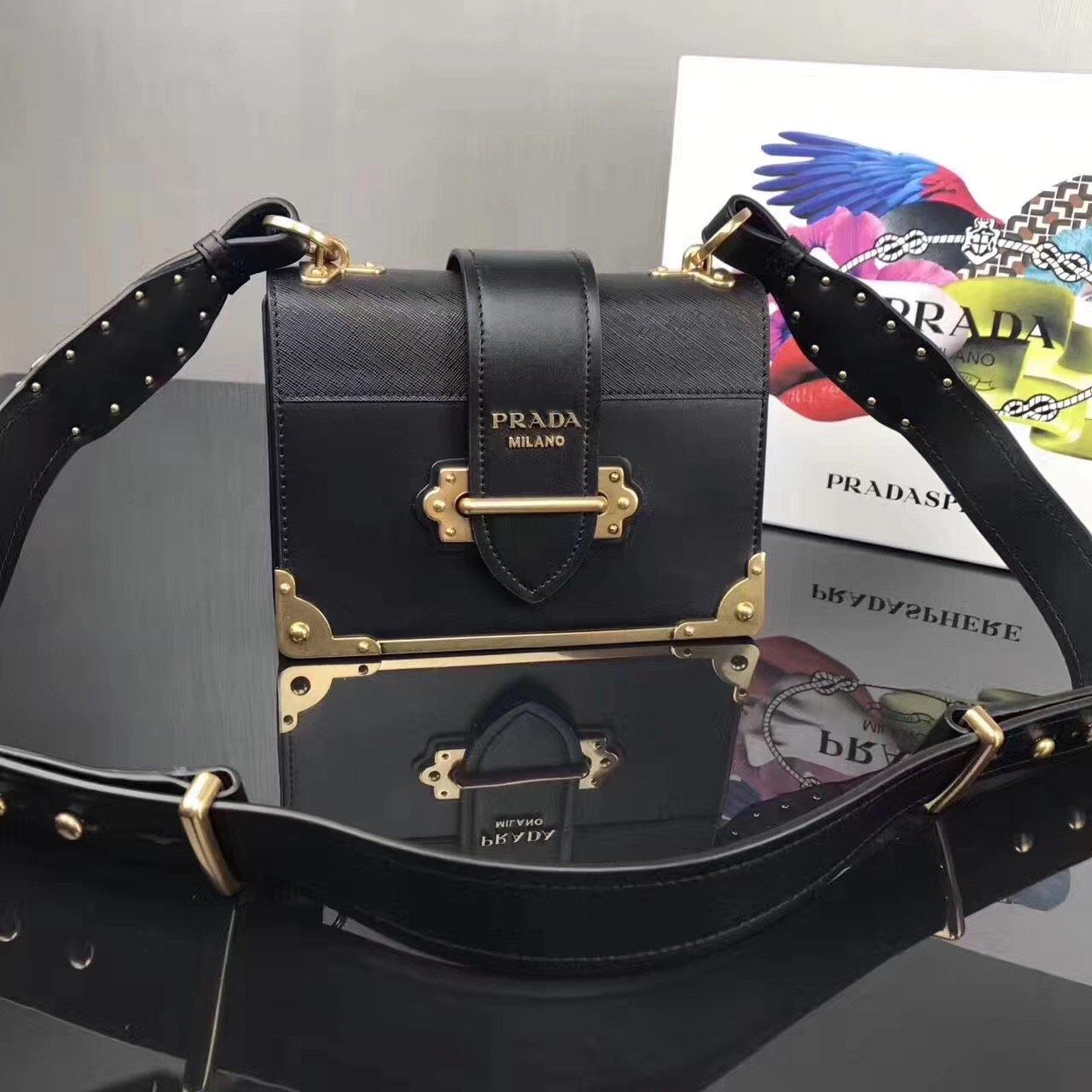 Prada Leather Cahier Bag