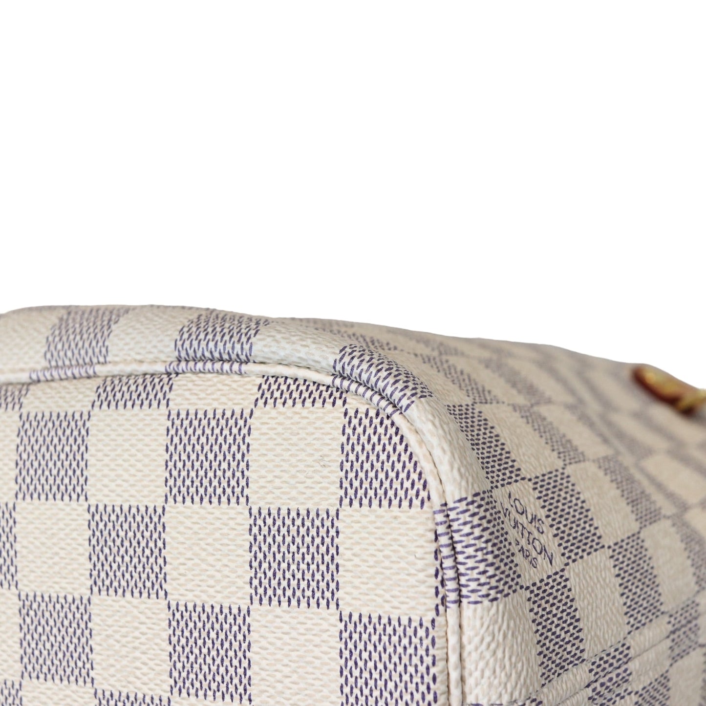 Louis-Vuitton Neverfull PM Damier Azure Canvas White GHW