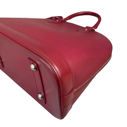 Louis-Vuitton Alma MM Epi Leather Castillan Red GHW