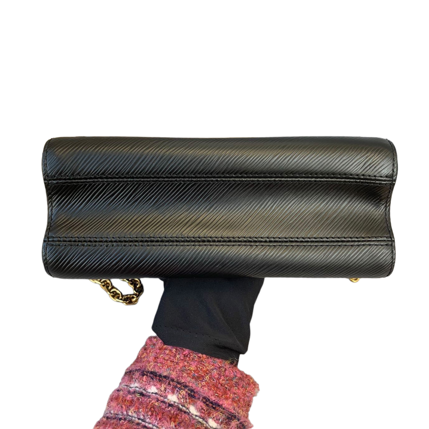 Louis-Vuitton Twist Lock Epi Leather MM Black GHW