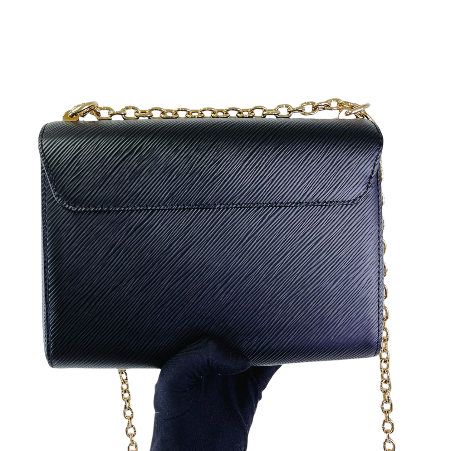 Louis-Vuitton Twist Epi Leather MM Black GHW