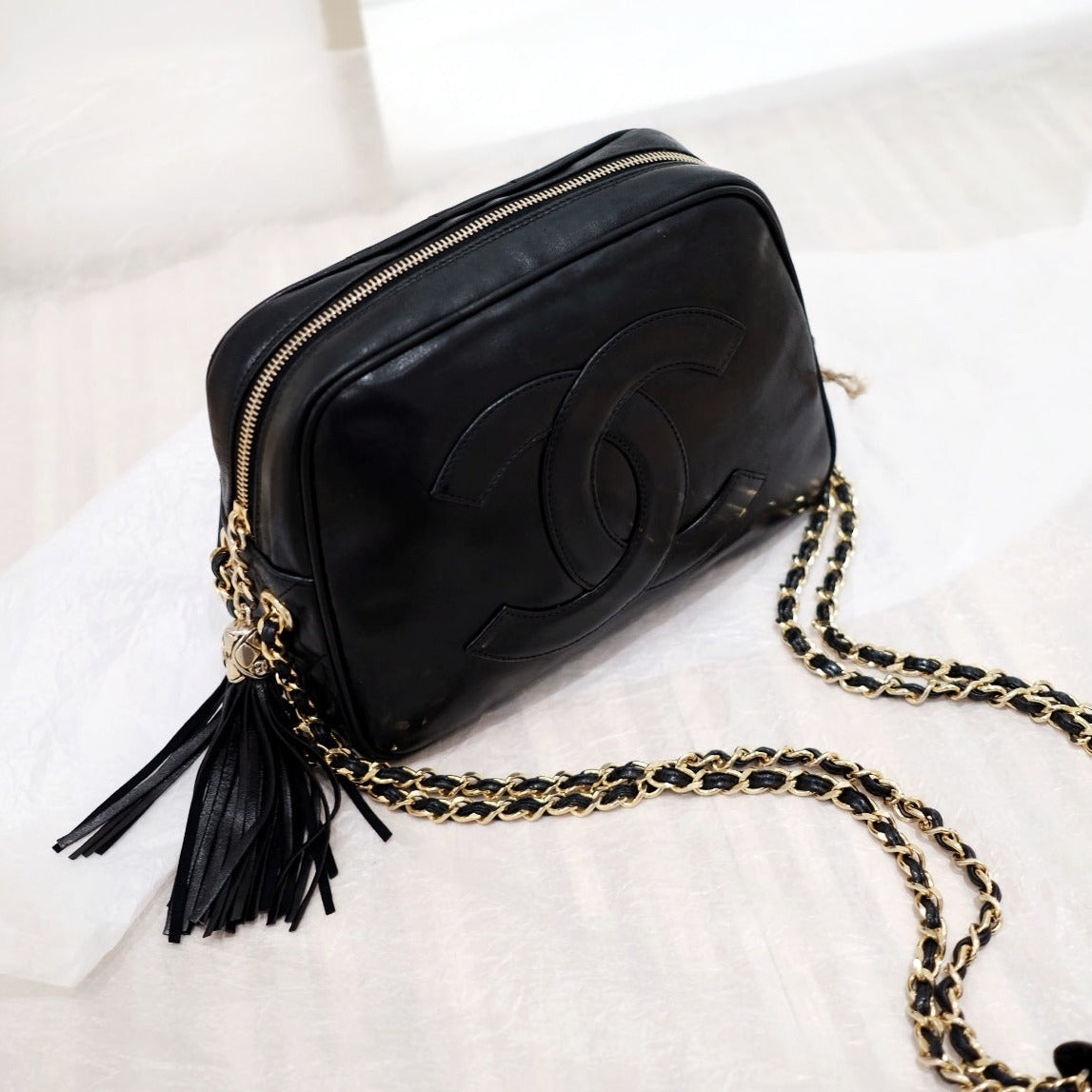 Chanel vintage camera chain bag