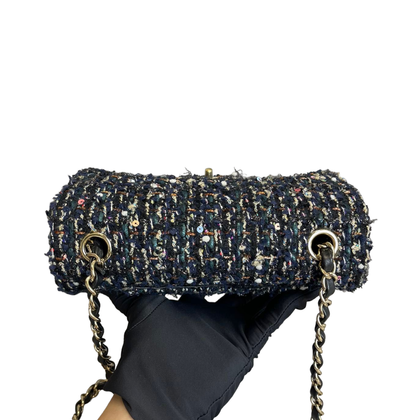 Mini Rectangular Flap Tweed Multicolour GHW