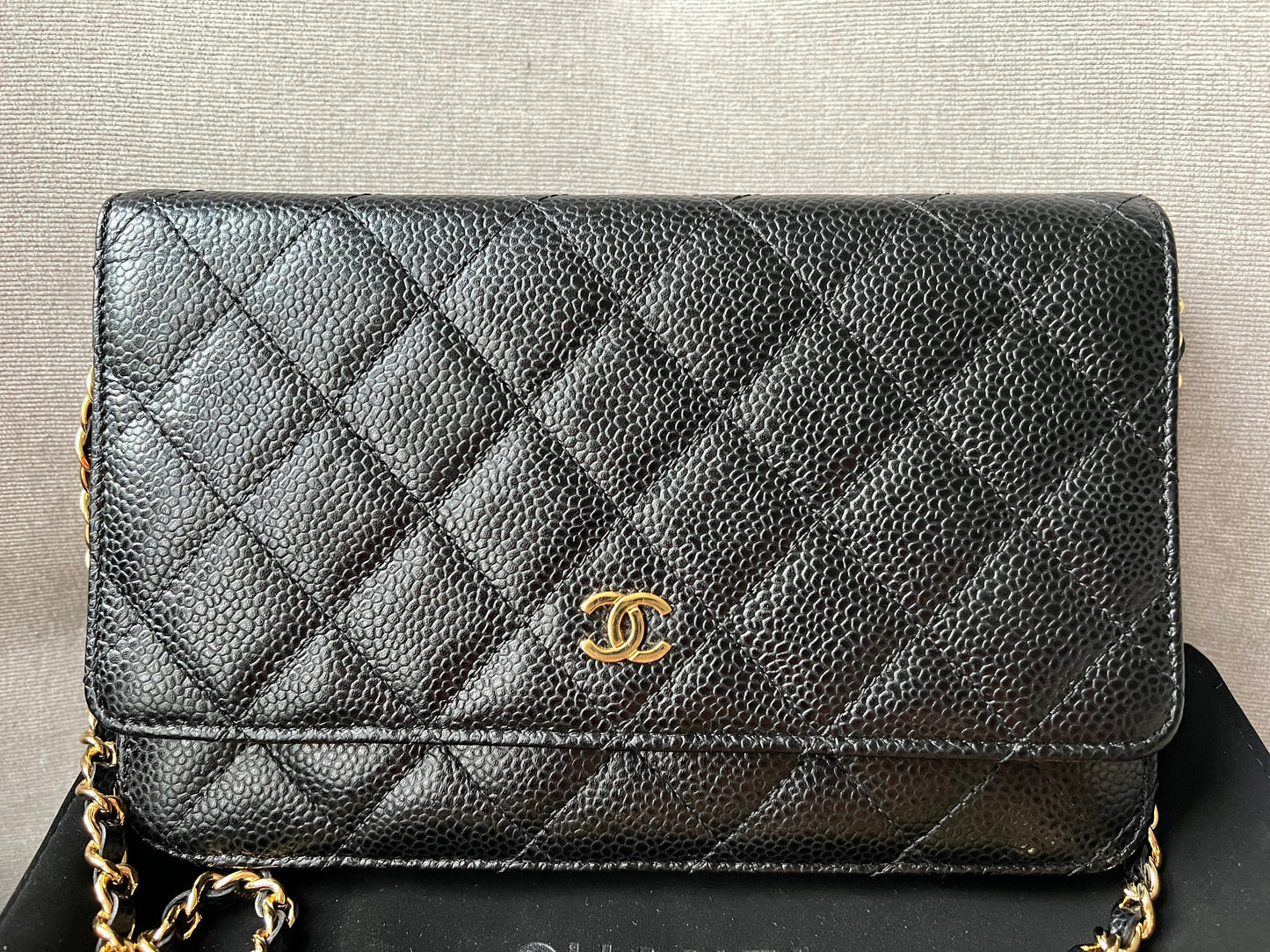 Chanel Black Caviar Wallet on Chain