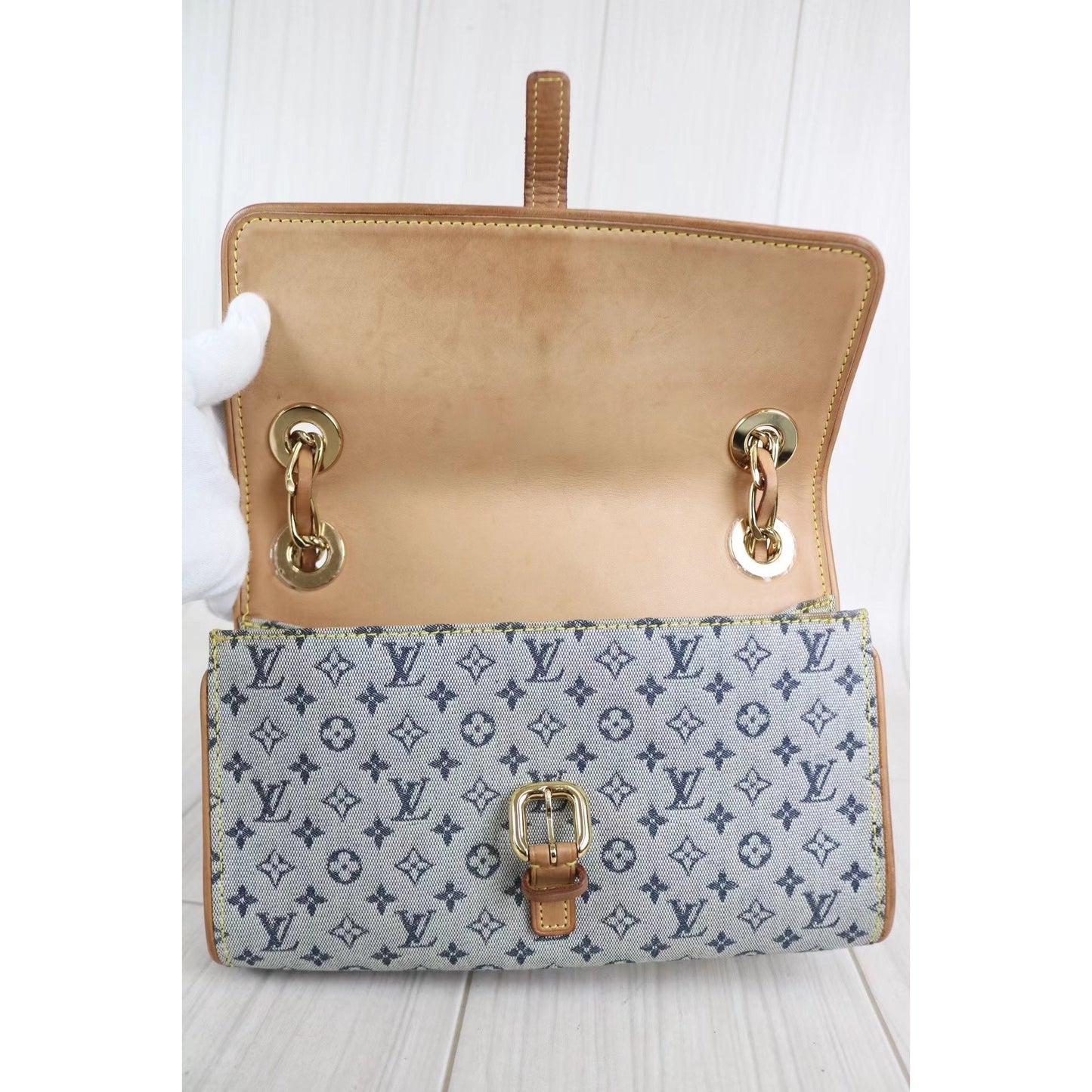 Rank AB ｜ LV Camille Blue Monogram Mini Canvas Shoulder Bag ｜030116