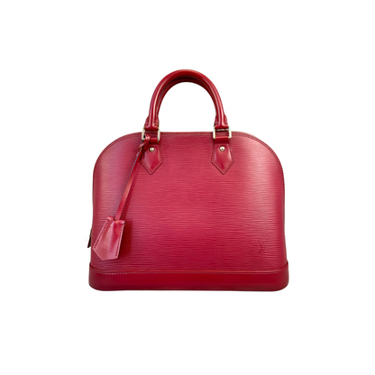 Louis-Vuitton Alma MM Epi Leather Castillan Red GHW