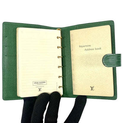 Louis-Vuitton Agenda PM Epi Green GHW