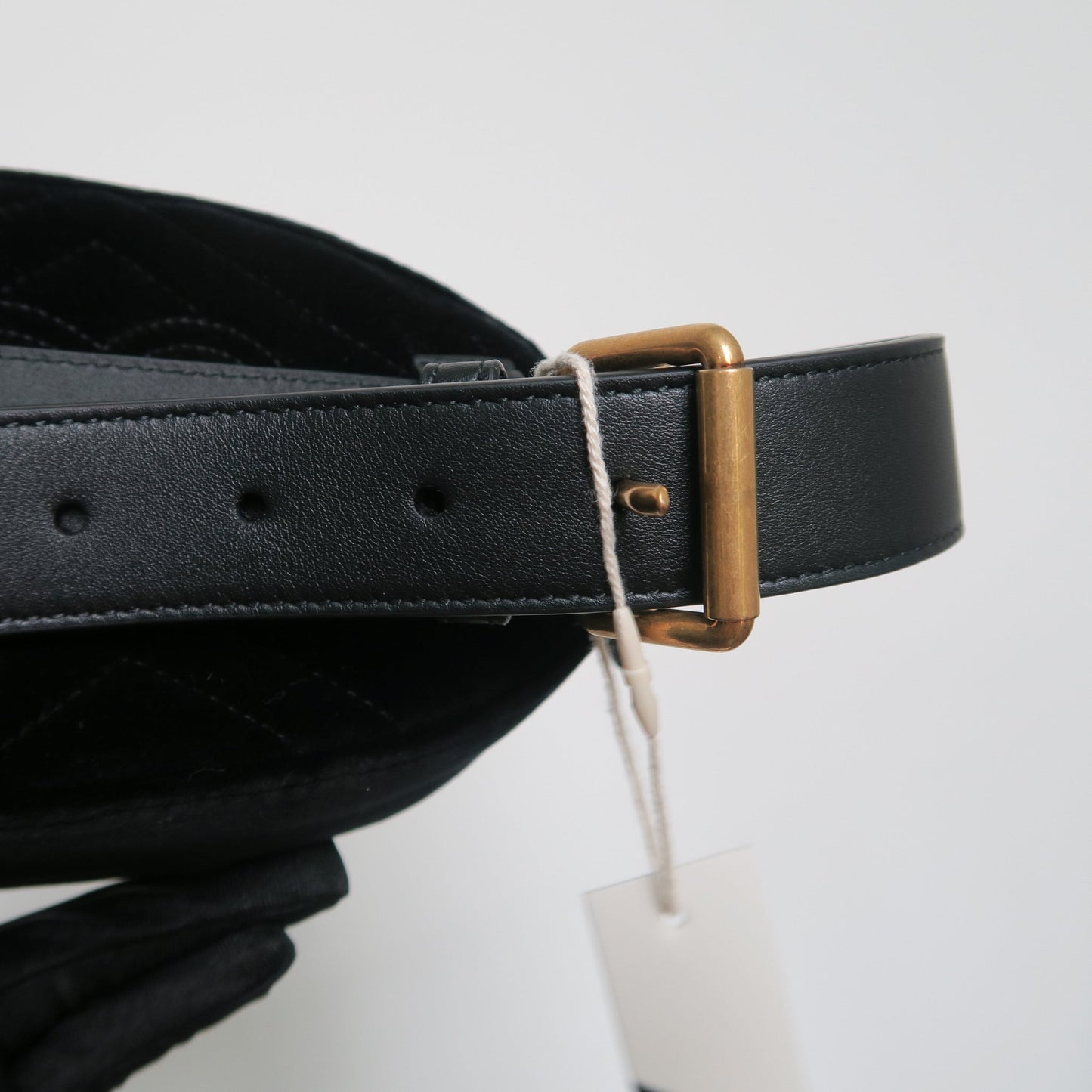 Gucci Velvet Matelasse Crystal Star GG Marmont Belt Bag