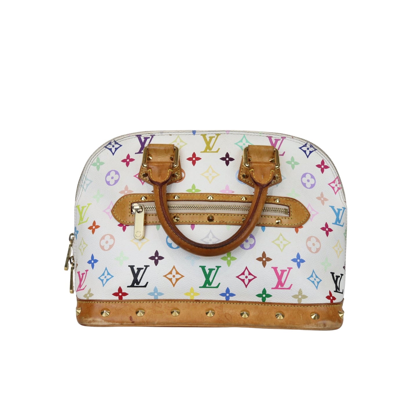Louis-Vuitton Monogram Multicolor Alma PM White GHW