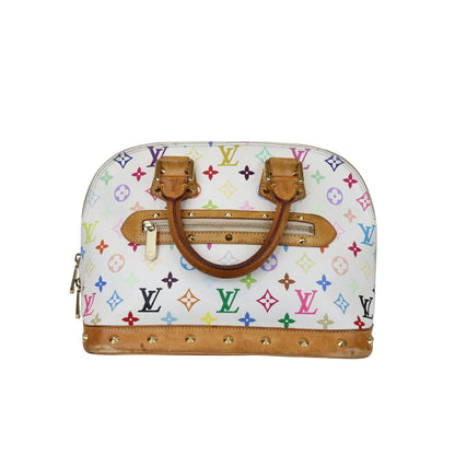 Louis-Vuitton Monogram Multicolor Alma PM White GHW