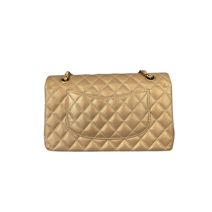 Classic Medium Flap Caviar Gold GHW