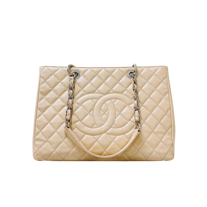 Grand Shopping Tote GST Beige SHW
