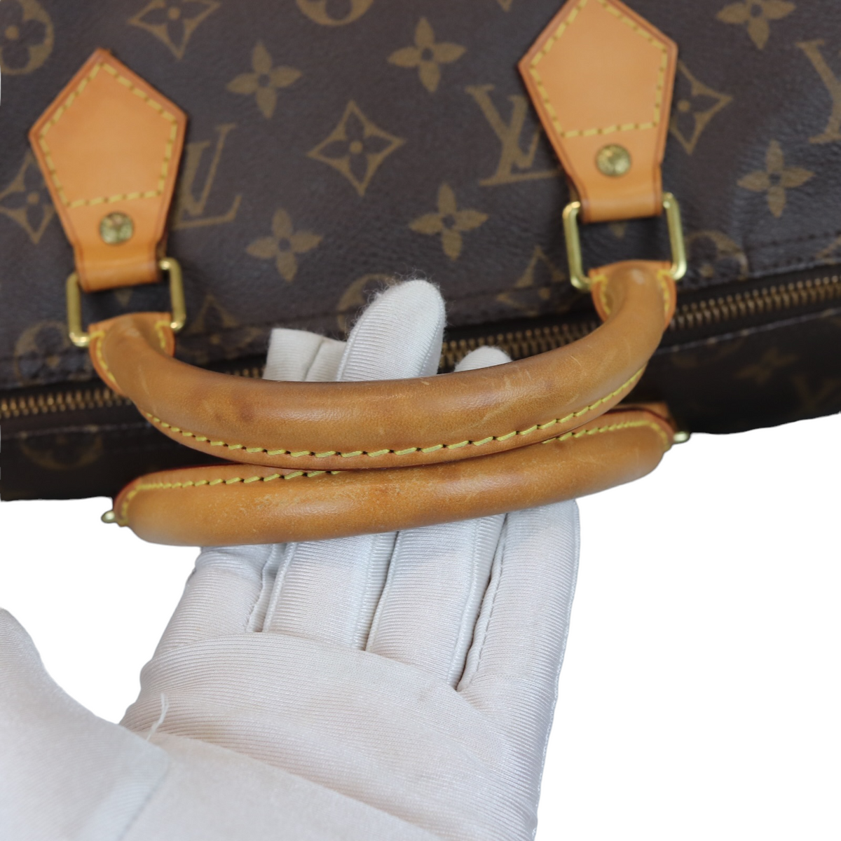 Louis-Vuitton Monogram Speedy 35 Brown GHW