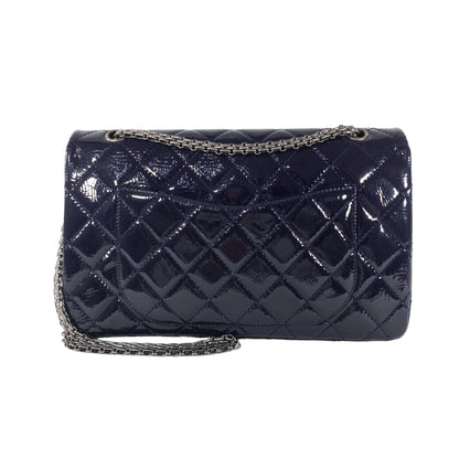 Chanel Purple Patent Leather Reissue 227 RHW