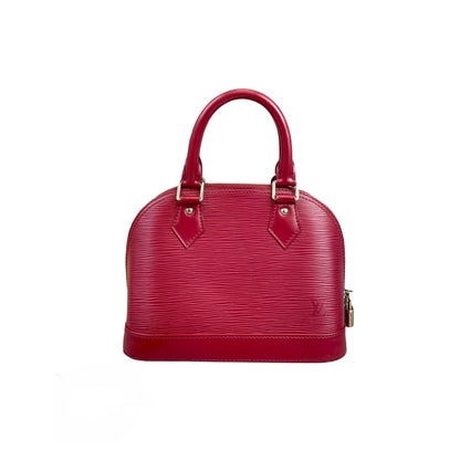 Louis-Vuitton Alma BB Epi Leather Red SHW