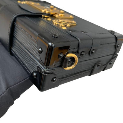 Louis-Vuitton Petite Malle Trunk Chest Black GHW