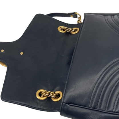 Gucci Medium GG Marmont Bag Calfskin Black GHW