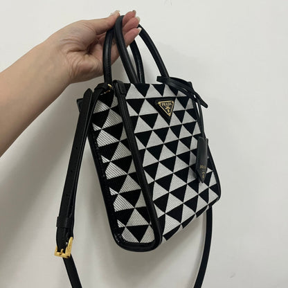 Prada symbole Jacquard fabric Micro  Bag