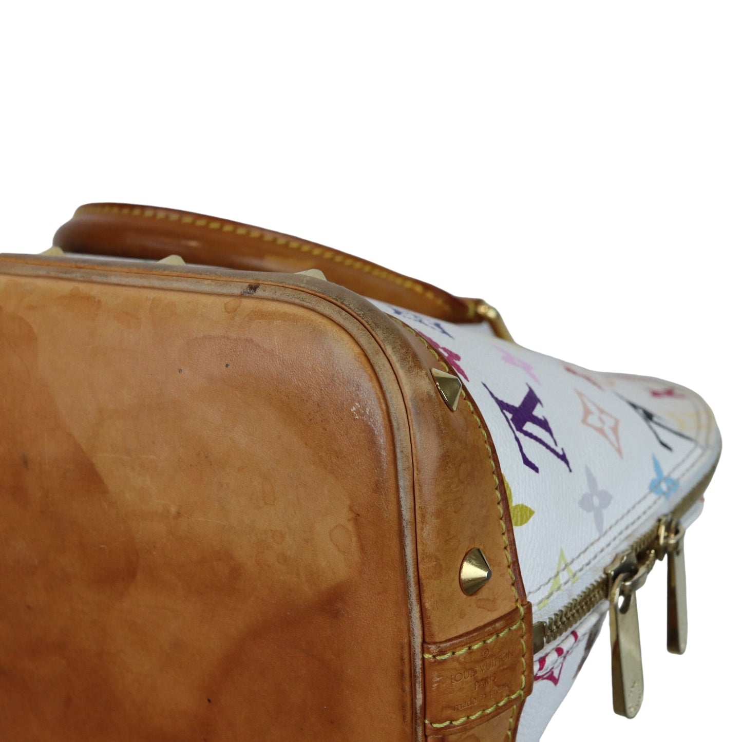 Louis-Vuitton Monogram Multicolor Alma PM White GHW