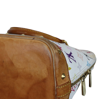Louis-Vuitton Monogram Multicolor Alma PM White GHW