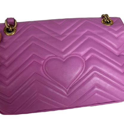 Gucci Medium GG Marmont Calfskin Pink GHW
