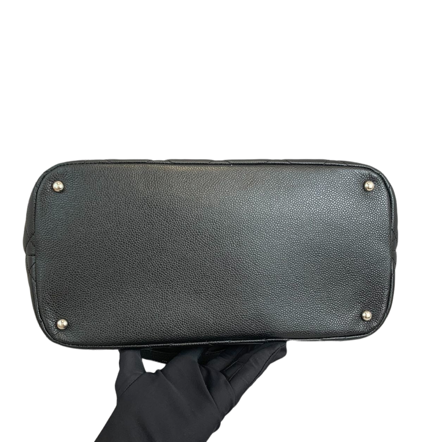 Timeless CC Soft Shopping Tote Caviar Black SHW
