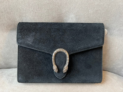 Gucci Dionysus Black Suede Mini Bag