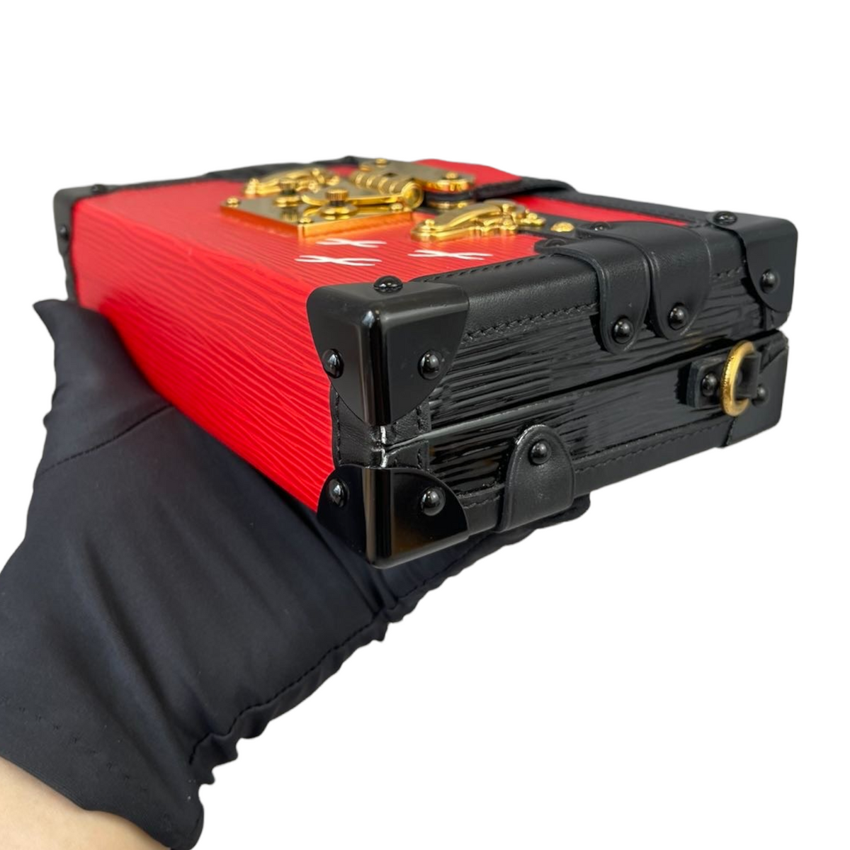 Louis-Vuitton Petit Malle Epi Trunk Clutch Red GHW