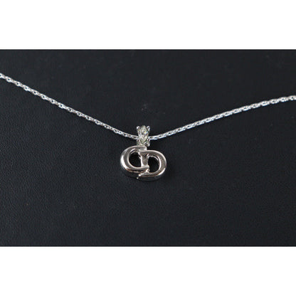 Rank A ｜ Dior Vintage CD Necklace Silver ｜V23071418