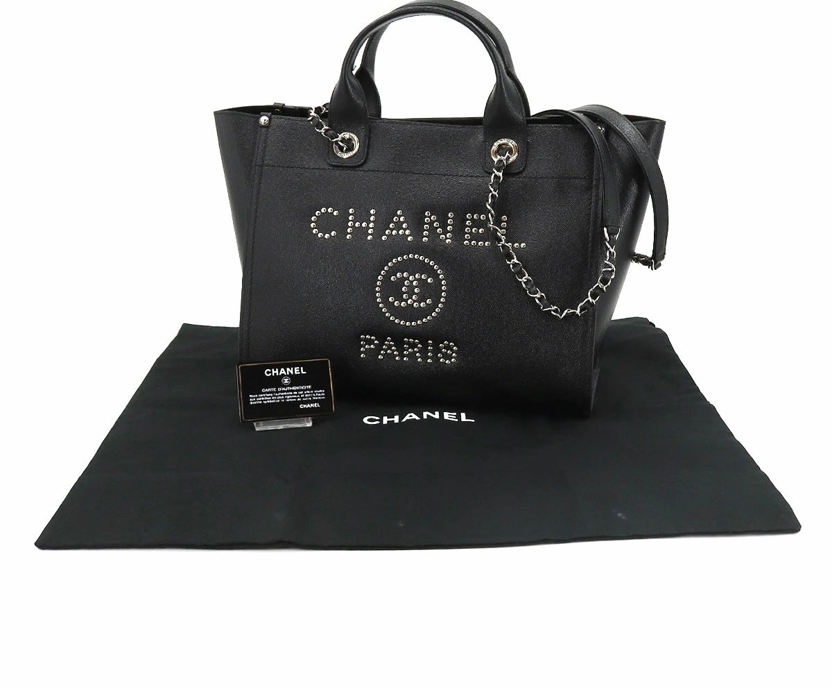 Chanel Deauville Tote Leather Bag