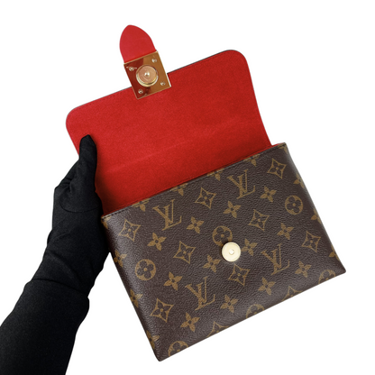 Louis-Vuitton Locky BB Monogram Canvas Brown/Red GHW