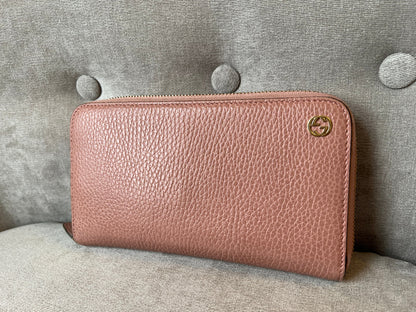 Gucci Pale Pink GG Long Wallet