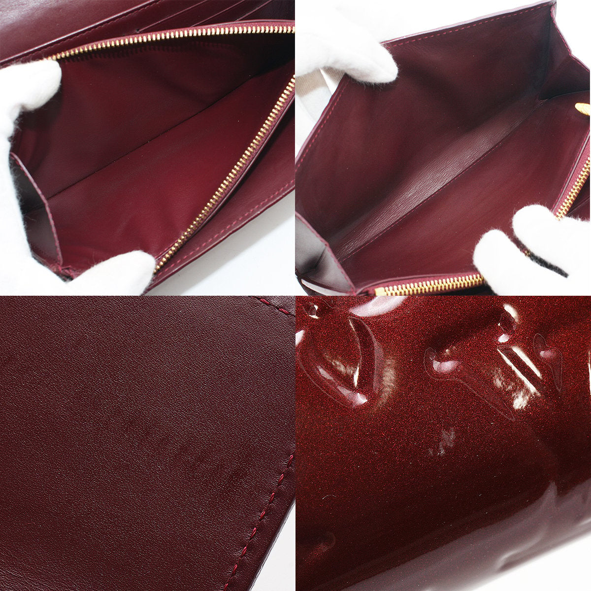 Louis-Vuitton Sarah Wallet Purple Vernis
