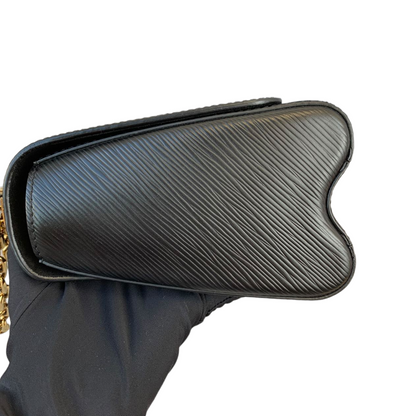 Louis-Vuitton Twist Lock Epi Leather MM Black GHW