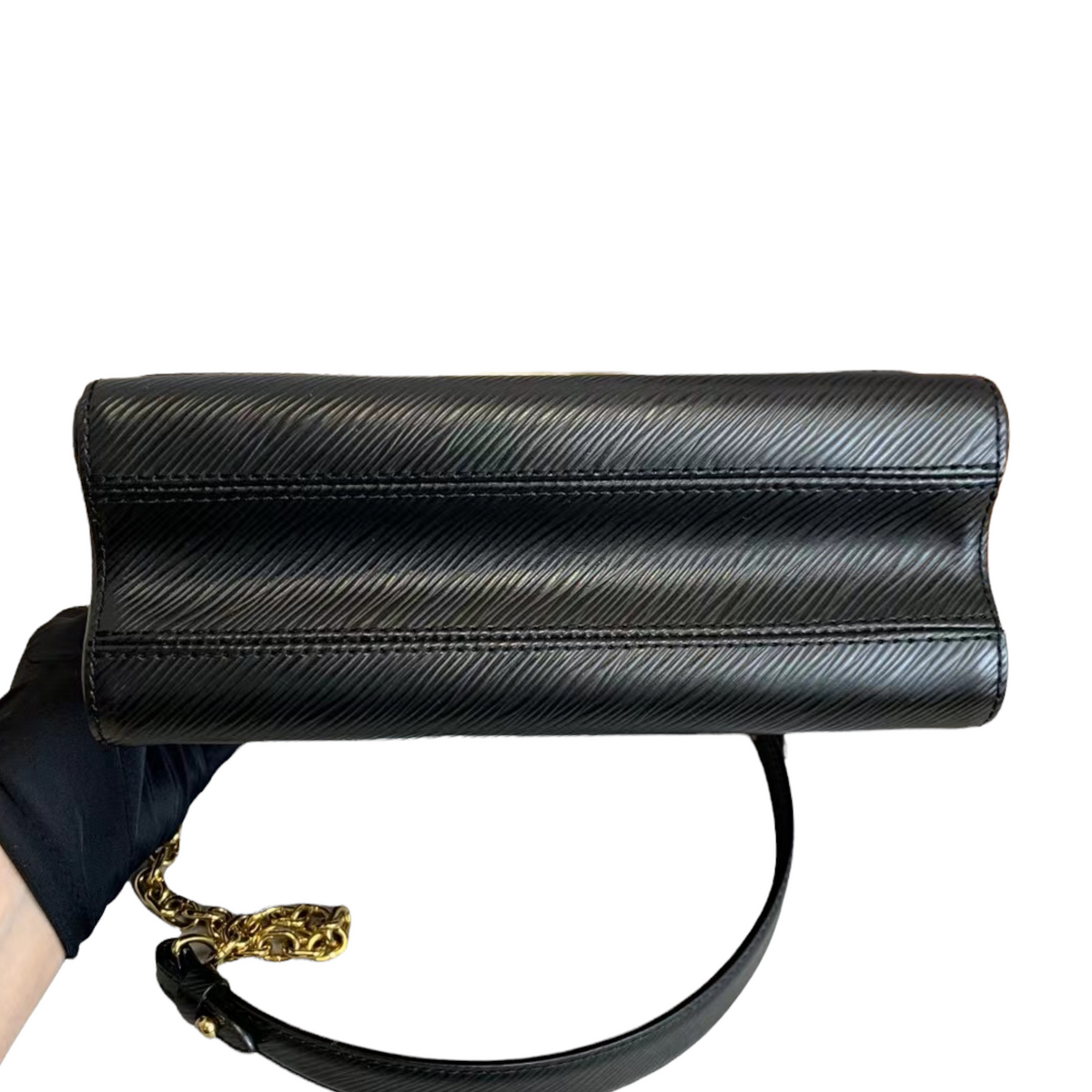 Louis-Vuitton Twist Lock Epi Leather MM Black GHW